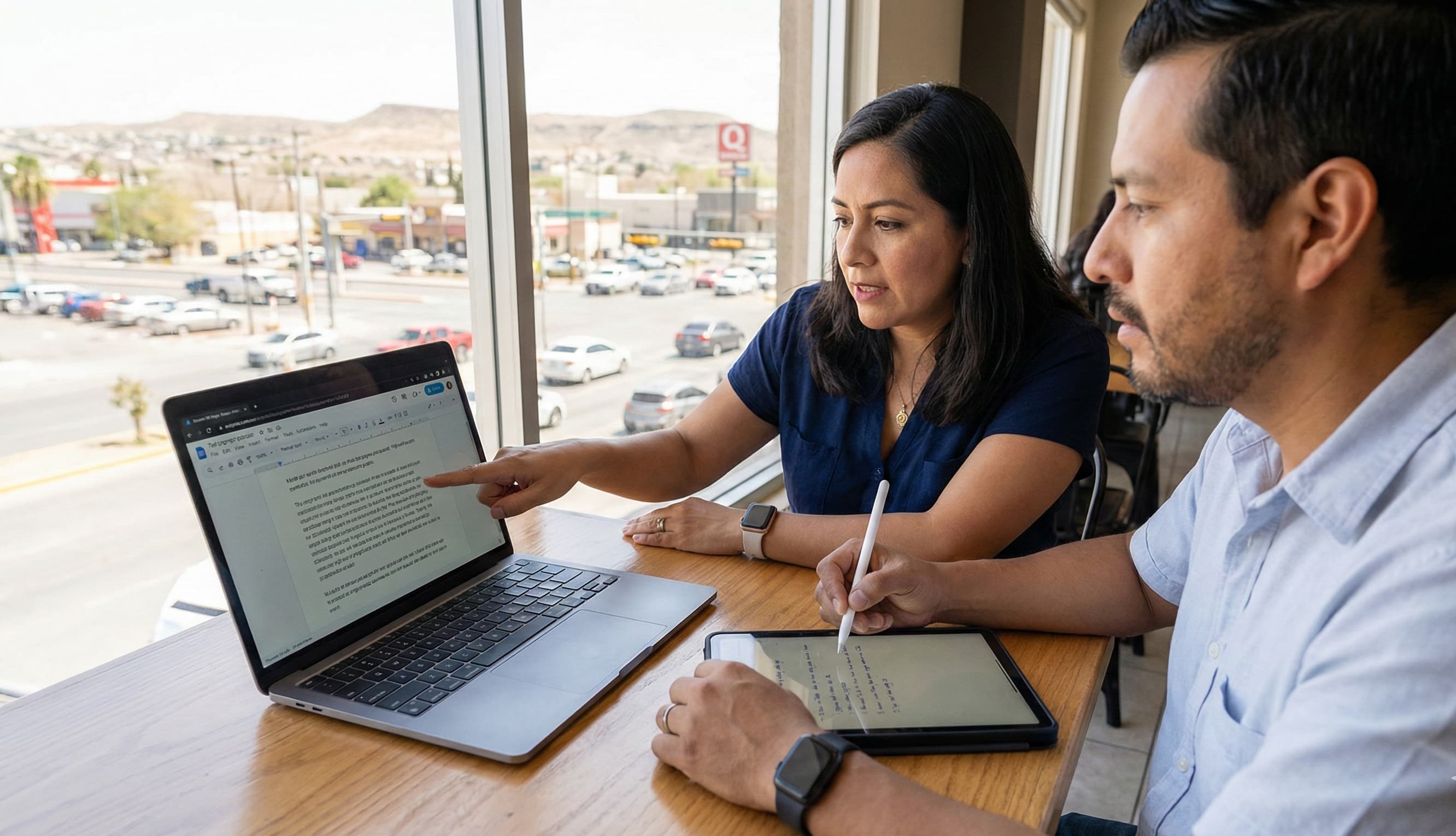 Persona escribiendo un prompt bien estructurado en la pantalla
